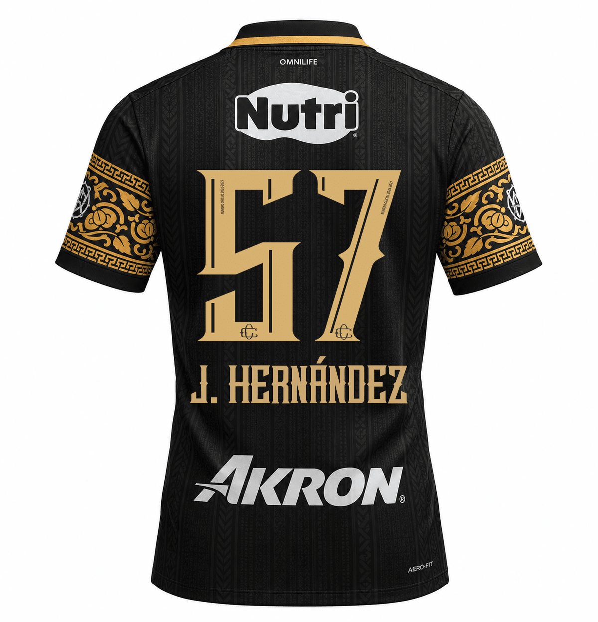 Nike Men's Chivas Guadalajara Jesús Hernández Match Authentic Third Jersey 26/27 (Black/Truly Gold) | SoccerWearhouse