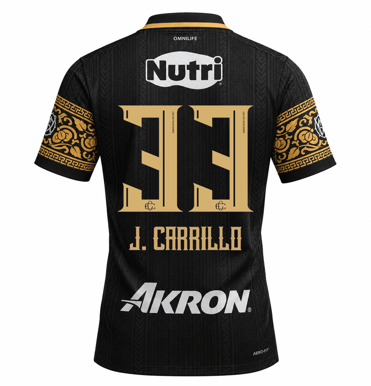 Nike Men's Chivas Guadalajara Jordán Carrillo Match Authentic Third Jersey 26/27 (Black/Truly Gold)