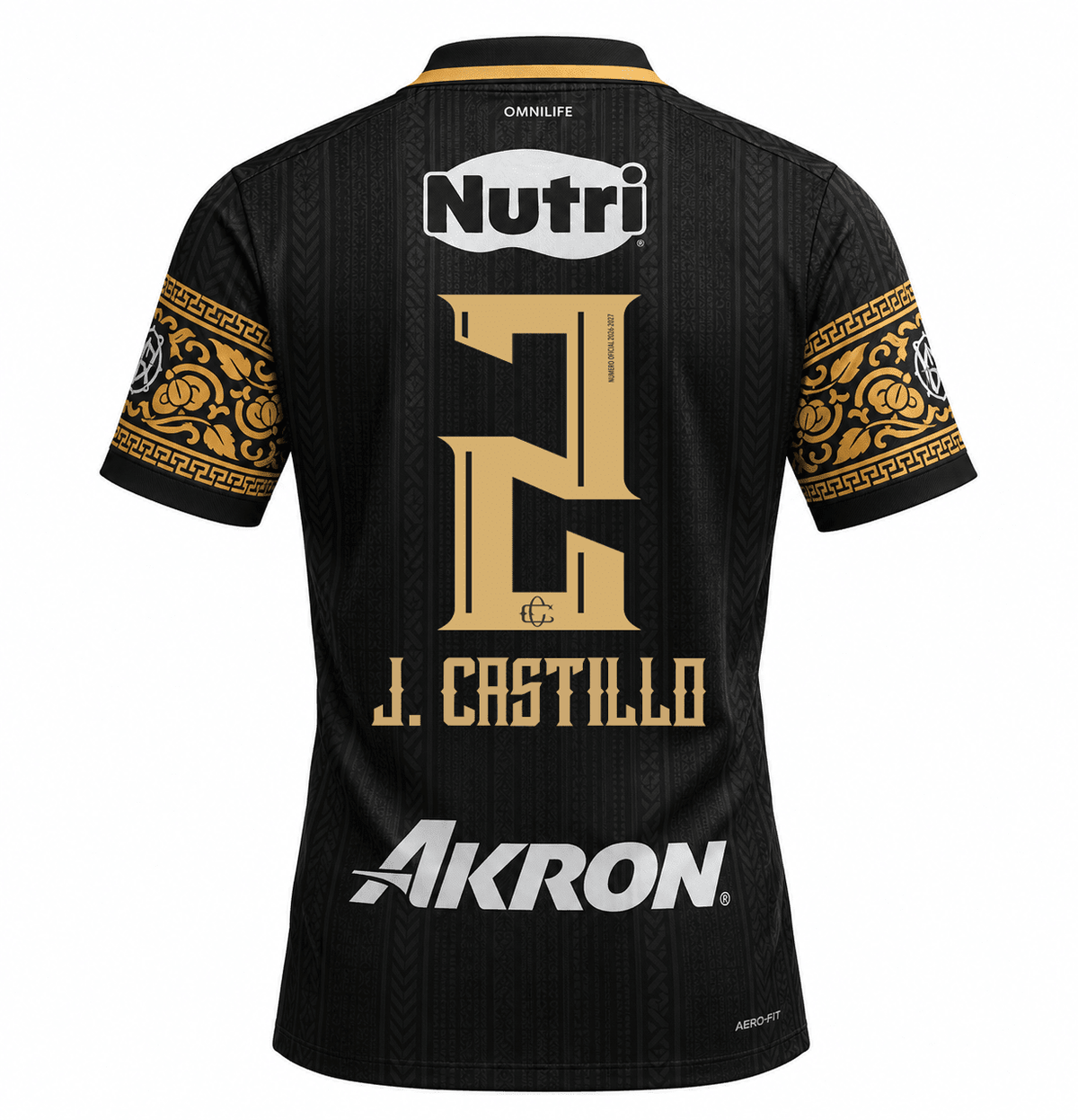 Nike Men's Chivas Guadalajara José Castillo Match Authentic Third Jersey 26/27 (Black/Truly Gold) | SoccerWearhouse