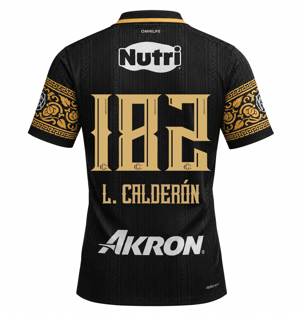 Nike Men's Chivas Guadalajara Leonel Calderón Match Authentic Third Jersey 26/27 (Black/Truly Gold)