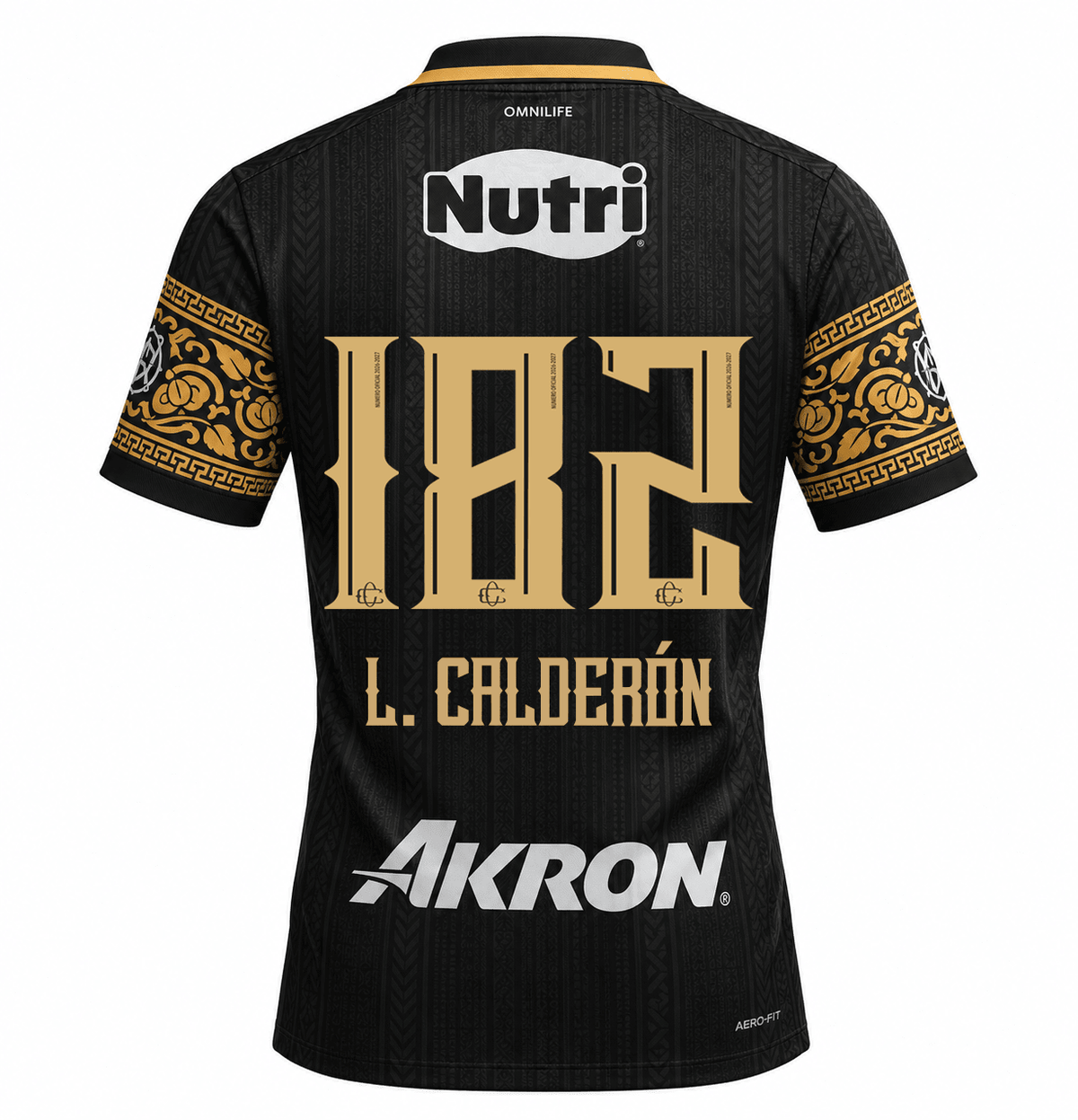 Nike Men's Chivas Guadalajara Leonel Calderón Match Authentic Third Jersey 26/27 (Black/Truly Gold) | SoccerWearhouse