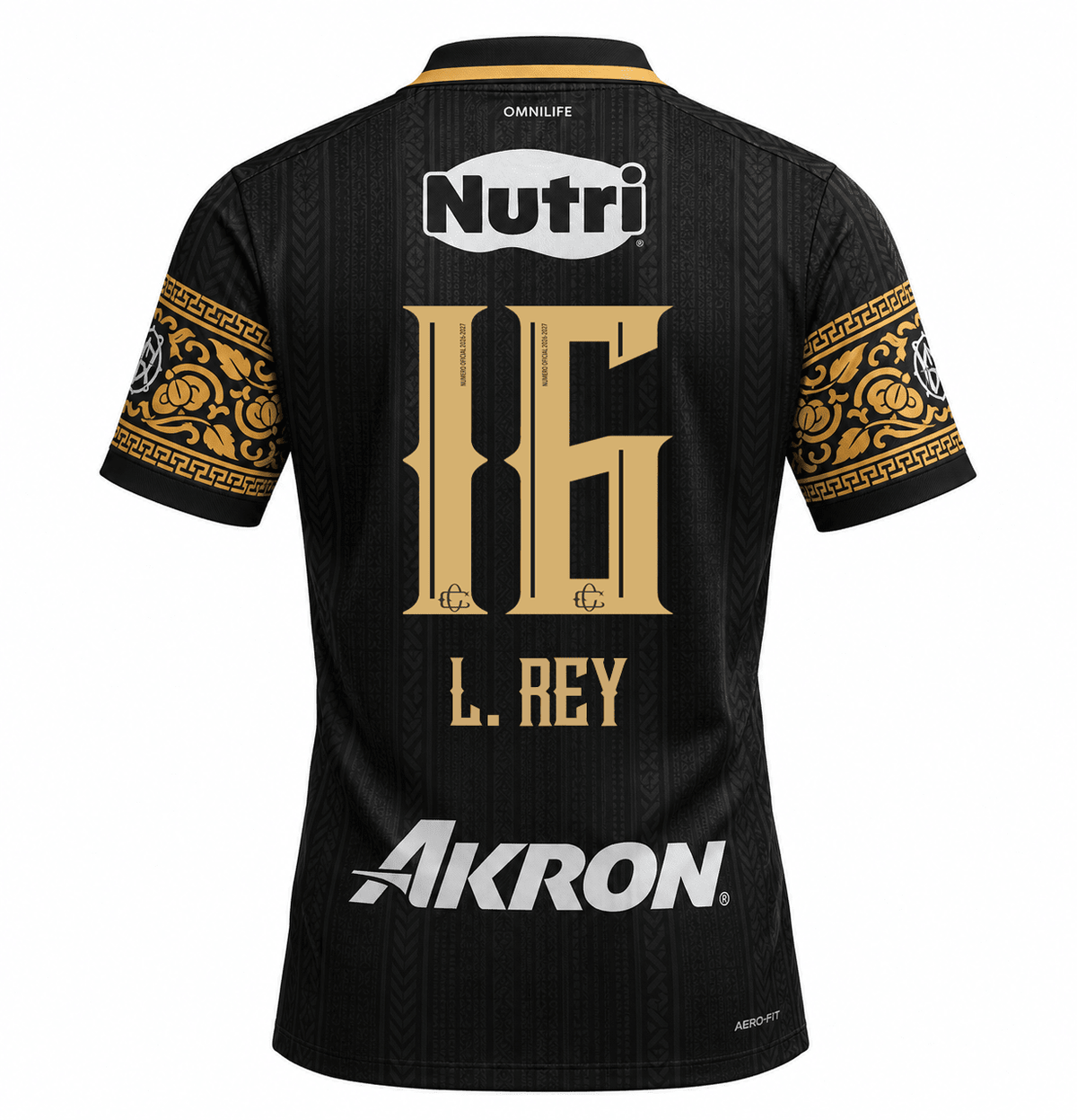 Nike Men's Chivas Guadalajara Luis Rey Match Authentic Third Jersey 26/27 (Black/Truly Gold) | SoccerWearhouse