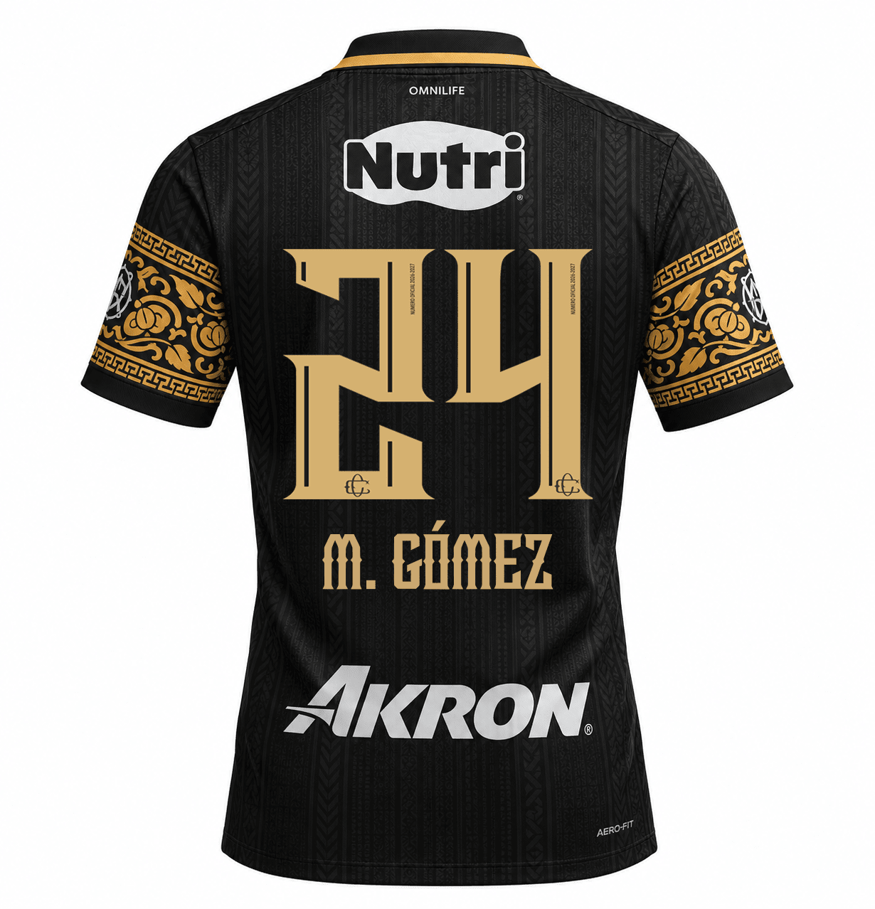 Nike Men's Chivas Guadalajara Miguel Gómez Match Authentic Third Jersey 26/27 (Black/Truly Gold)