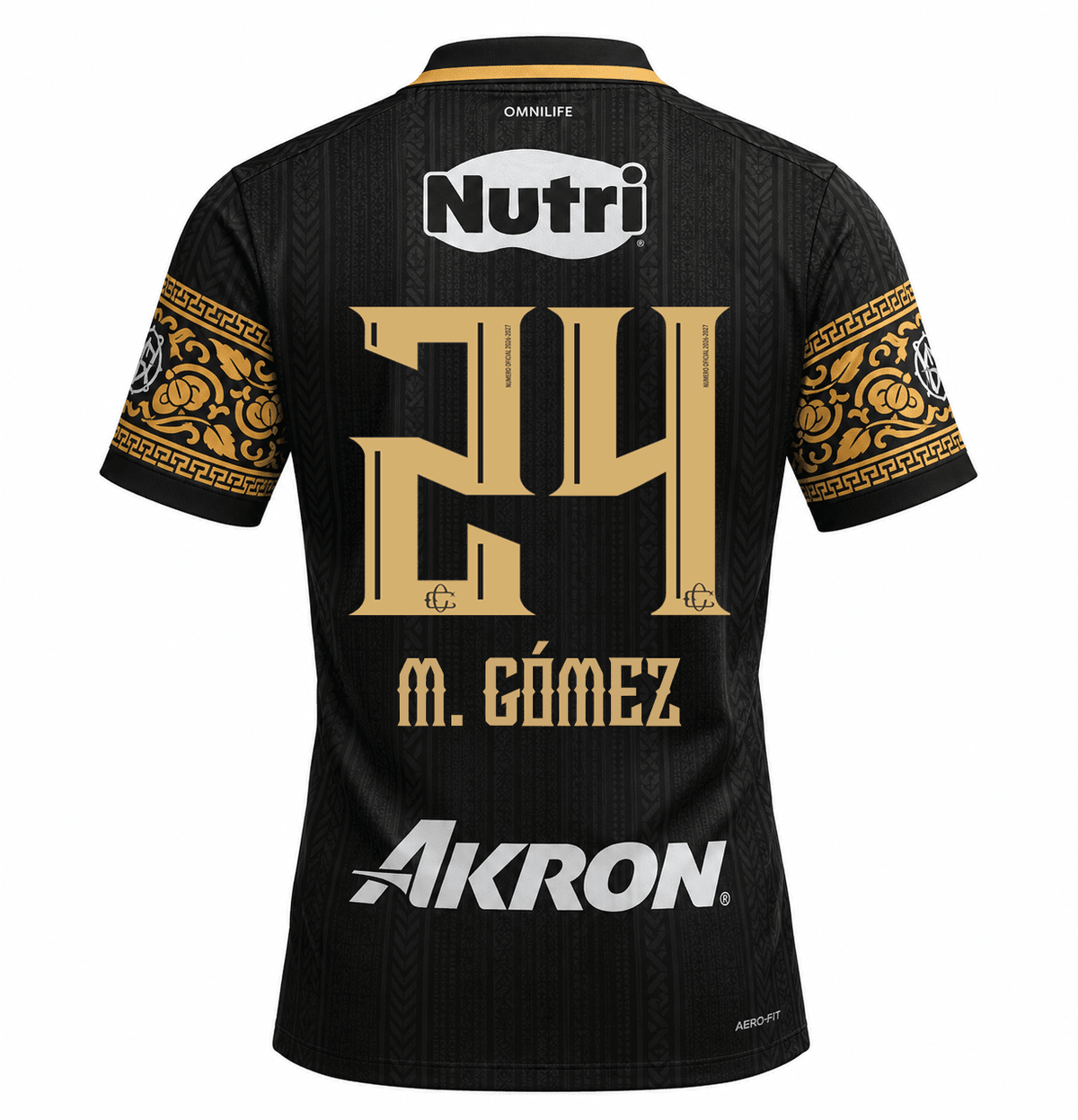 Nike Men's Chivas Guadalajara Miguel Gómez Match Authentic Third Jersey 26/27 (Black/Truly Gold) | SoccerWearhouse