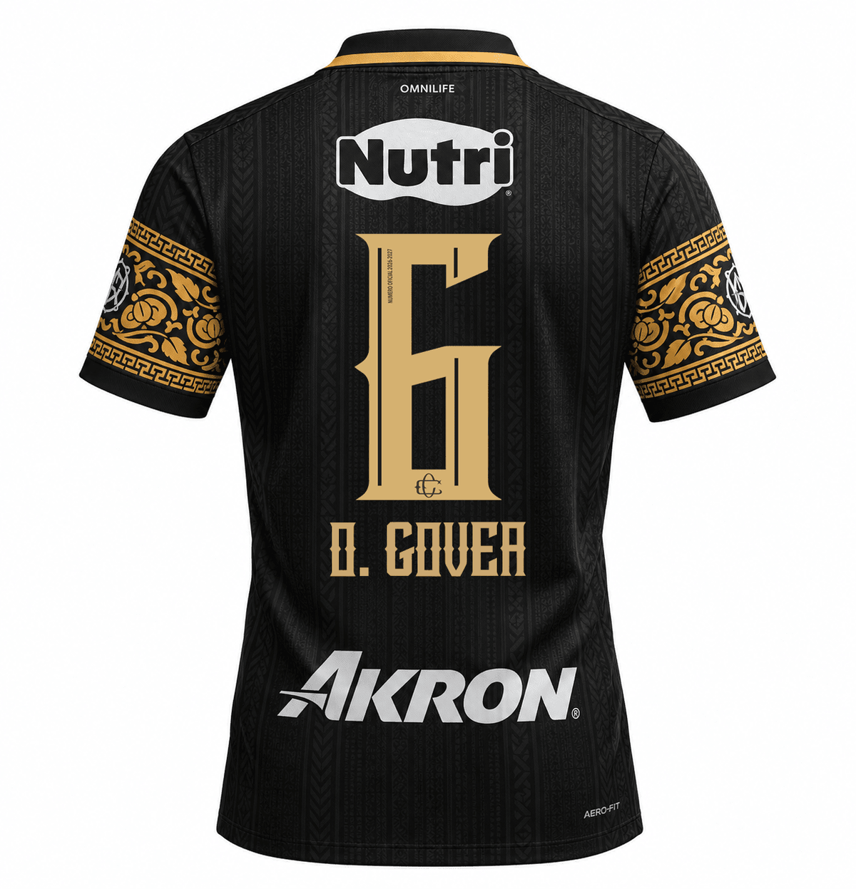 Nike Men's Chivas Guadalajara Omar Govea Match Authentic Third Jersey 26/27 (Black/Truly Gold) | SoccerWearhouse