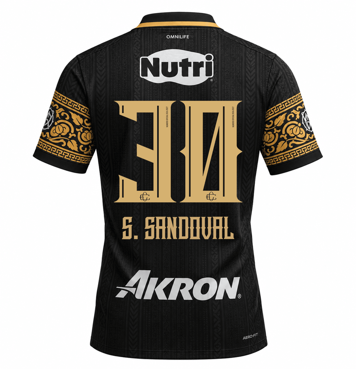 Nike Men's Chivas Guadalajara Santiago Sandoval Match Authentic Third Jersey 26/27 (Black/Truly Gold) | SoccerWearhouse