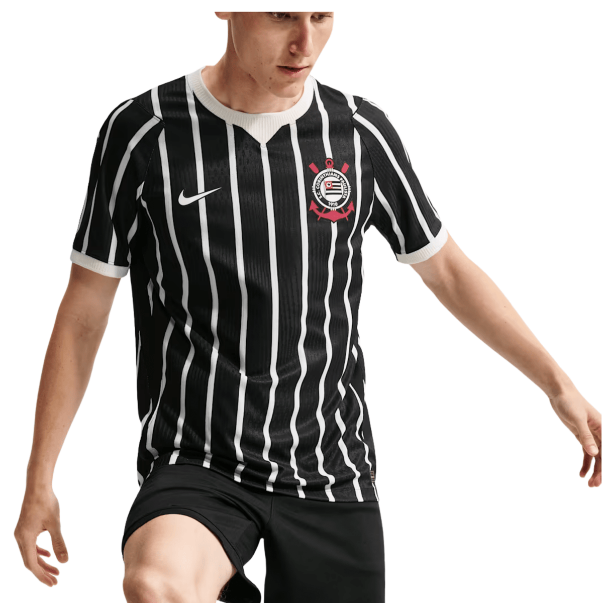 Nike Mens Corinthians Match Authentic Away Jersey 26/27 (Black/Sail) | SoccerWearhouse
