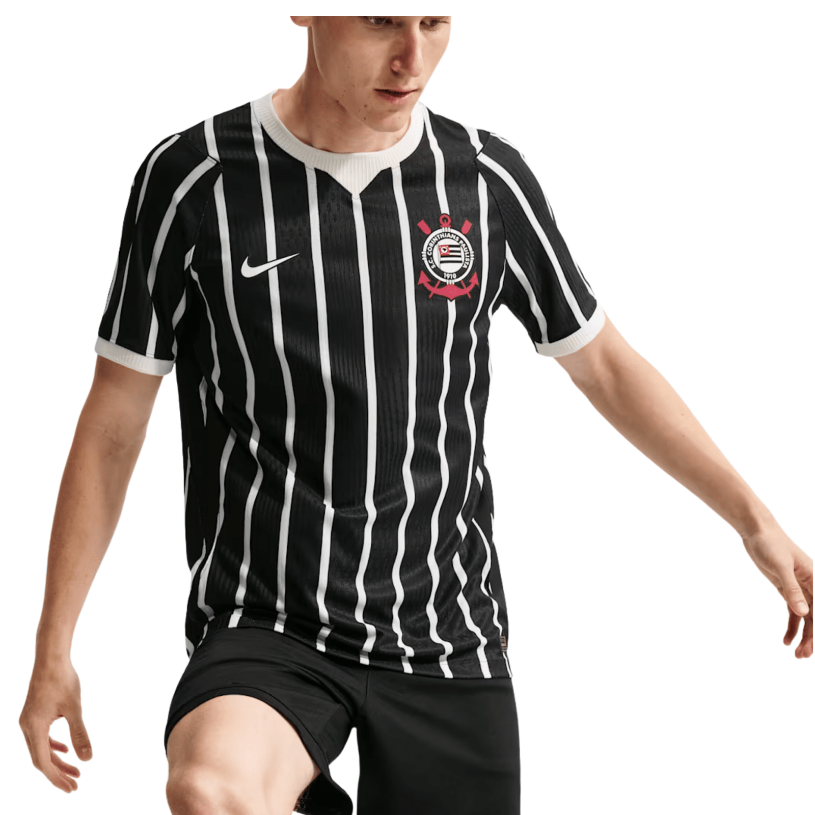 Nike Mens Corinthians Match Authentic Away Jersey 26/27 (Black/Sail) | SoccerWearhouse