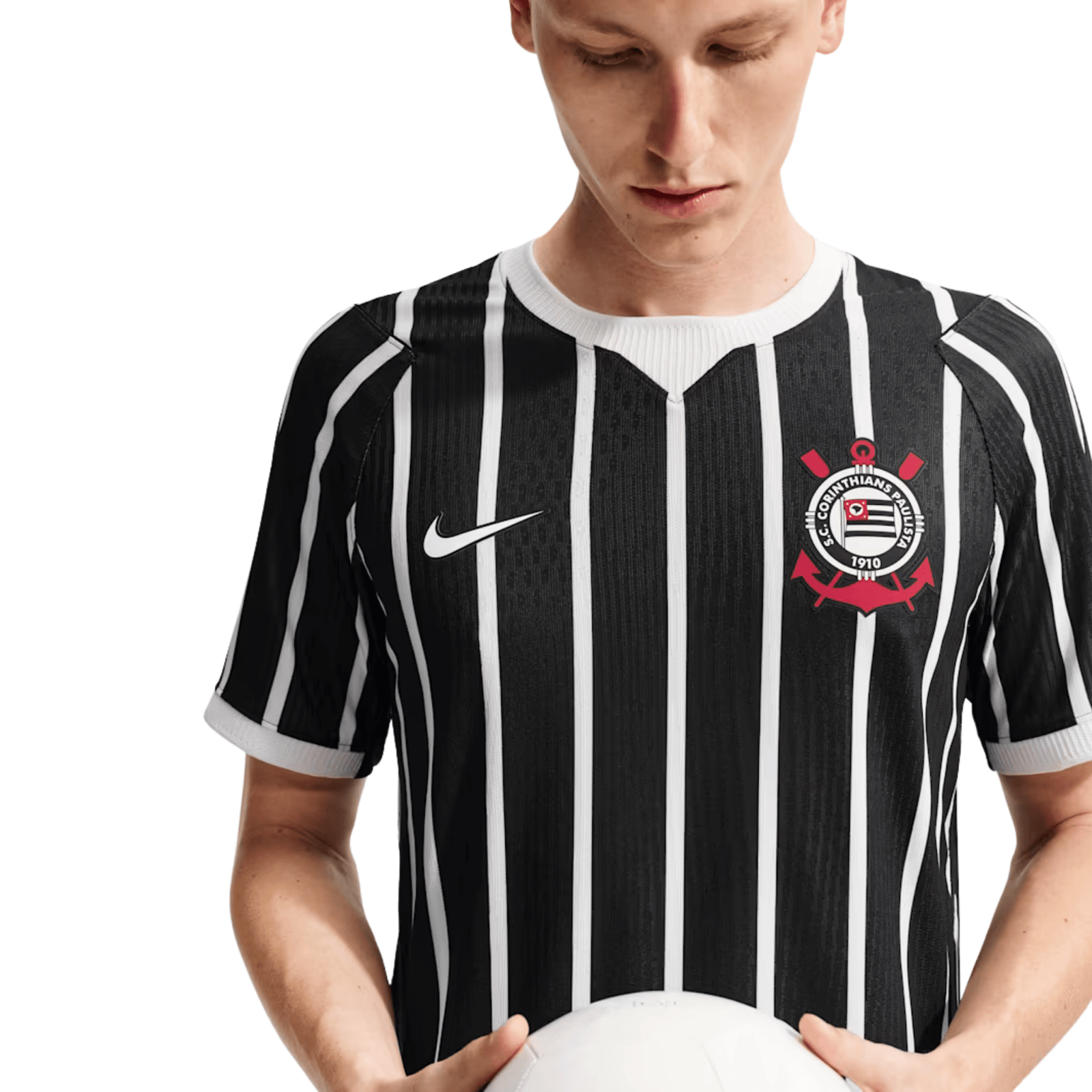 Nike Mens Corinthians Match Authentic Away Jersey 26/27 (Black/Sail) | SoccerWearhouse