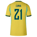 Nike Men's Brazil Cunha Match Authentic Home Jersey 2026 (Yellow/Teal)