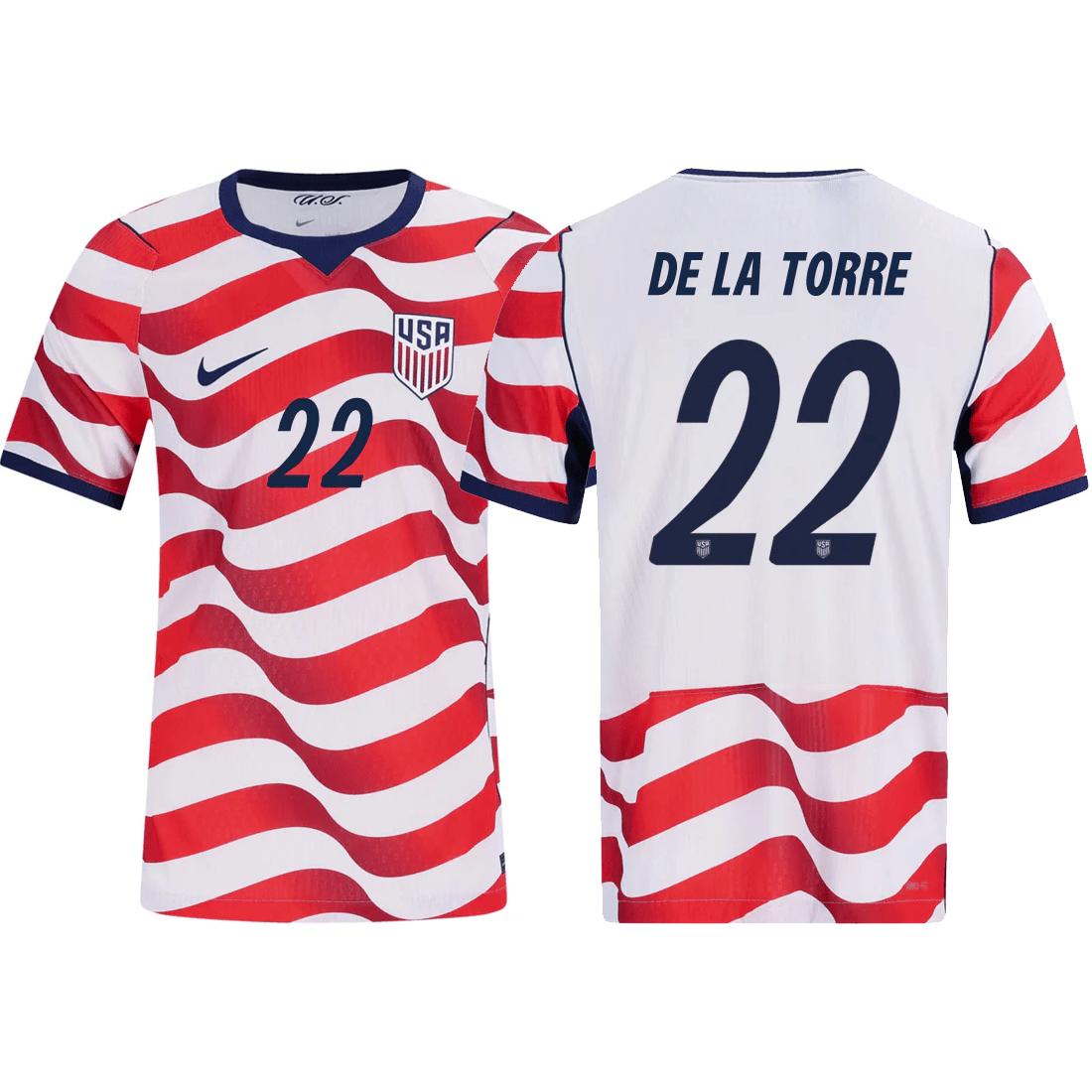 Nike Mens De la Torre United States Match Authentic Home Jersey 2026 (Sail/Midnight Navy) | SoccerWearhouse