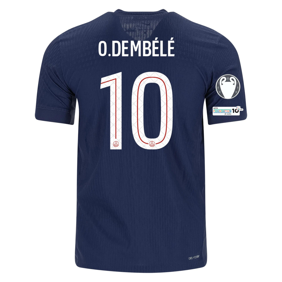 Nike Men's Dembele Paris Saint - Germain Authentic Home Jersey 25/26 w/ Champions League Patches (Navy) | SoccerWearhouse