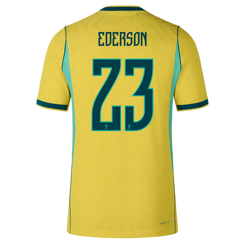 Nike Men's Ederson Match Authentic Home Jersey 2026 (Yellow/Teal) | SoccerWearhouse