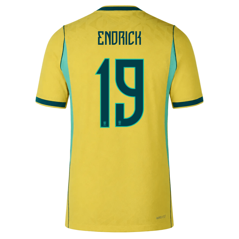 Nike Men's Endrick Match Authentic Home Jersey 2026 (Yellow/Teal) | SoccerWearhouse