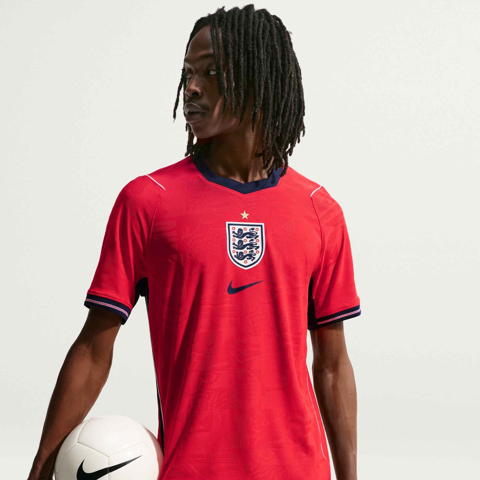 Nike Men's England 2026 Match Authentic Aero - FIT Away Jersey (Speed Red/Obsidian) | SoccerWearhouse