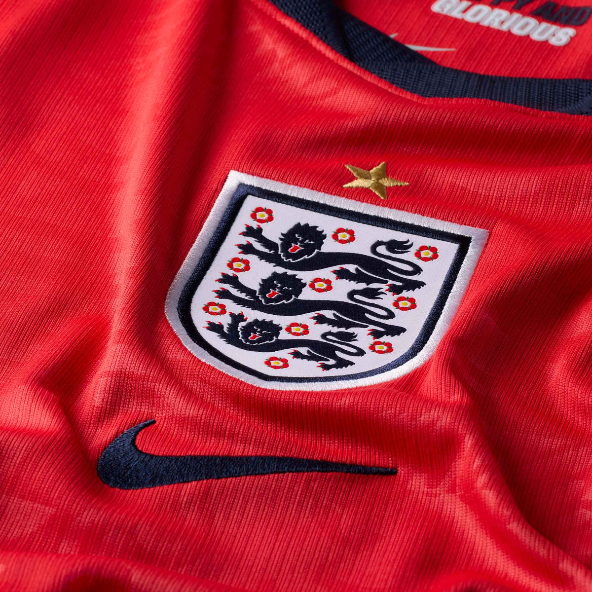 Nike Men's England Away Stadium Jersey 2026 (Speed Red/Obsidian) | SoccerWearhouse