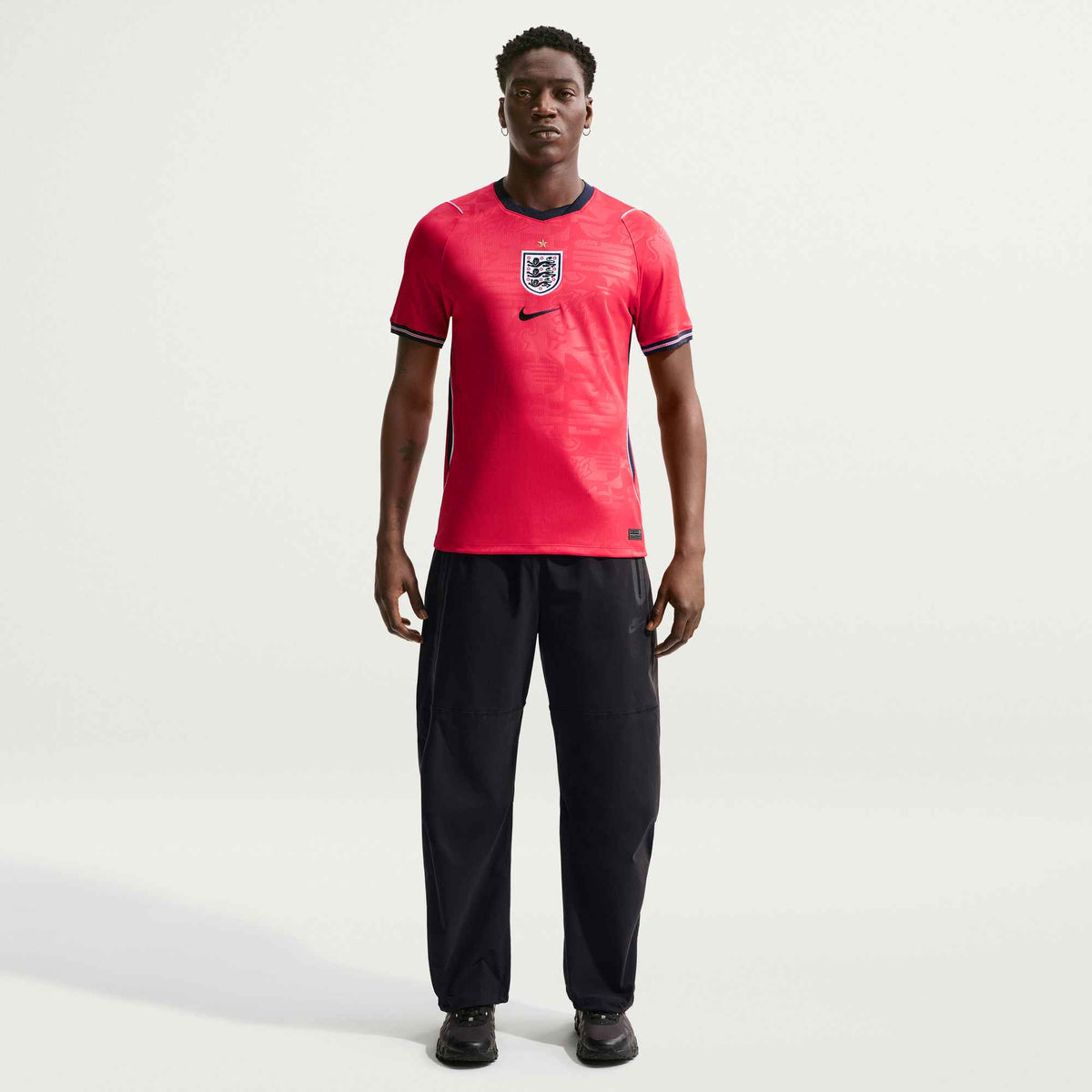 Nike Men's England Away Stadium Jersey 2026 (Speed Red/Obsidian) | SoccerWearhouse