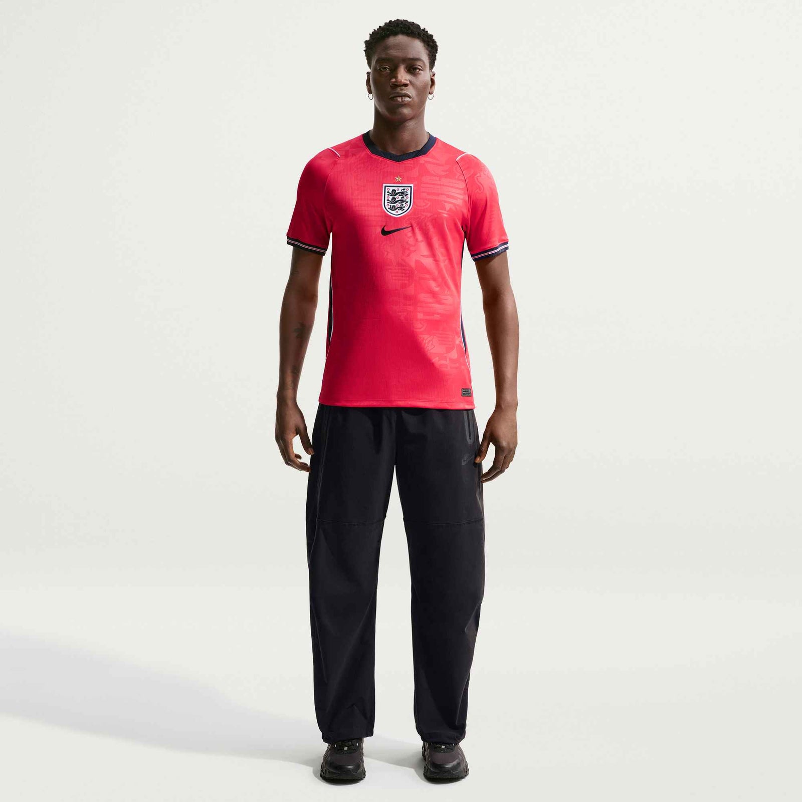 Nike Men's England Away Stadium Jersey 2026 (Speed Red/Obsidian) | SoccerWearhouse