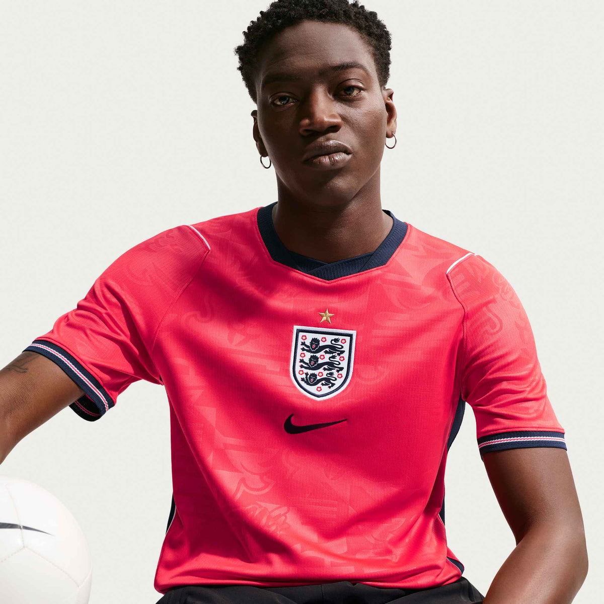 Nike Men's England Away Stadium Jersey 2026 (Speed Red/Obsidian) | SoccerWearhouse