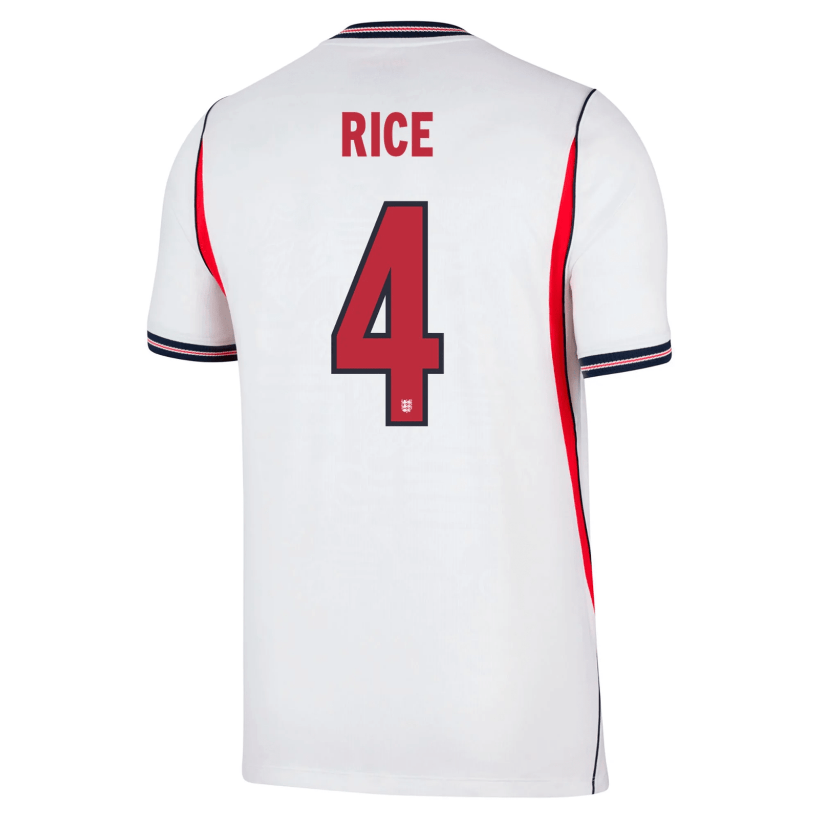 Nike Men's England Declan Rice Home Stadium Jersey 2026 (White/Obsidian) | SoccerWearhouse