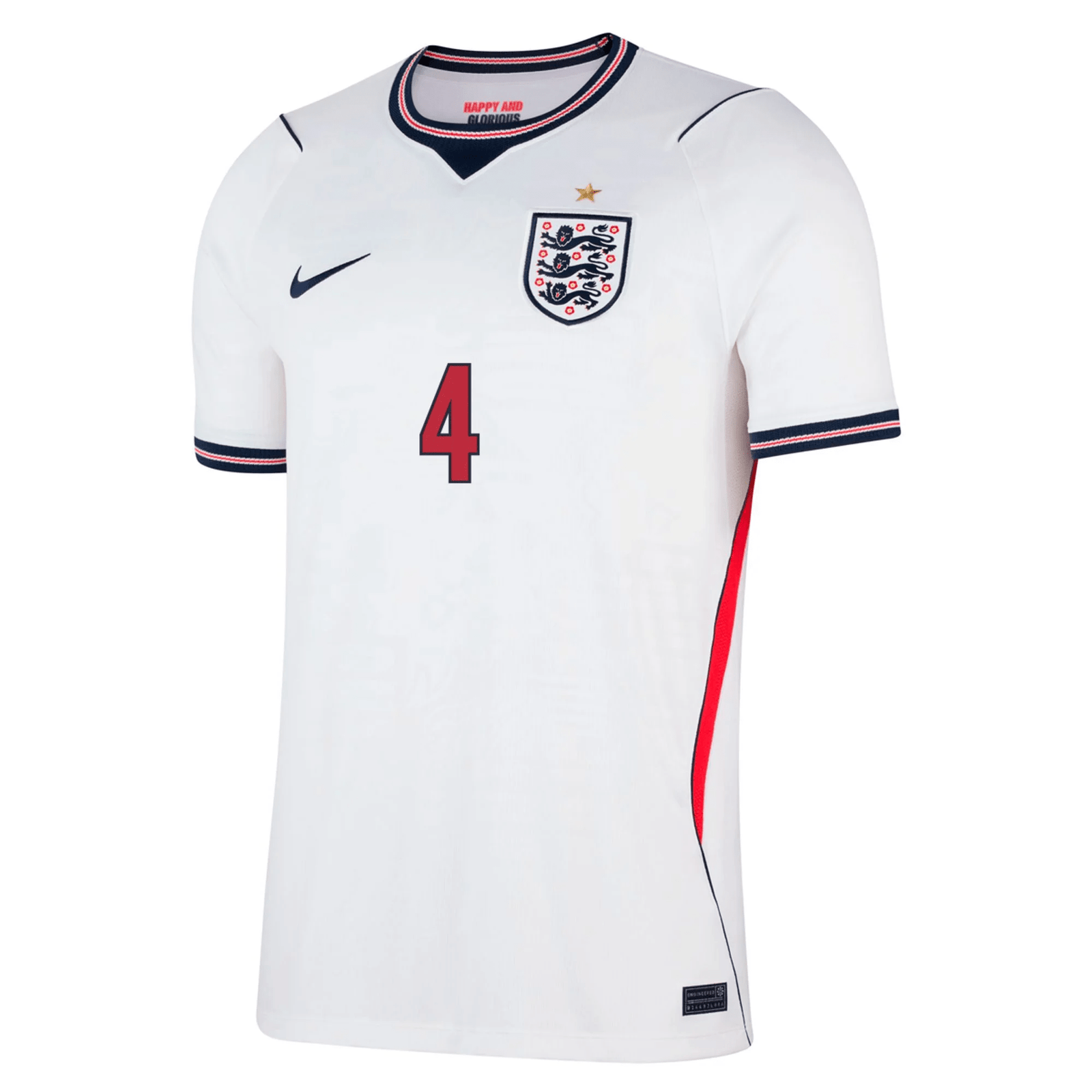 Nike Men's England Declan Rice Home Stadium Jersey 2026 (White/Obsidian) | SoccerWearhouse