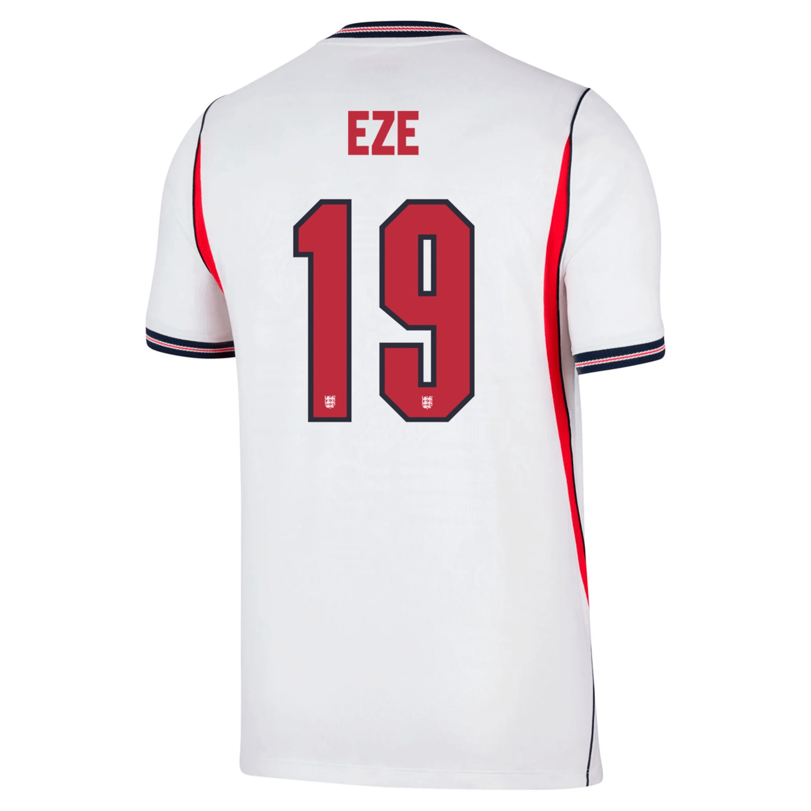 Nike Men's England Eberechi Eze Home Stadium Jersey 2026 (White/Obsidian) | SoccerWearhouse