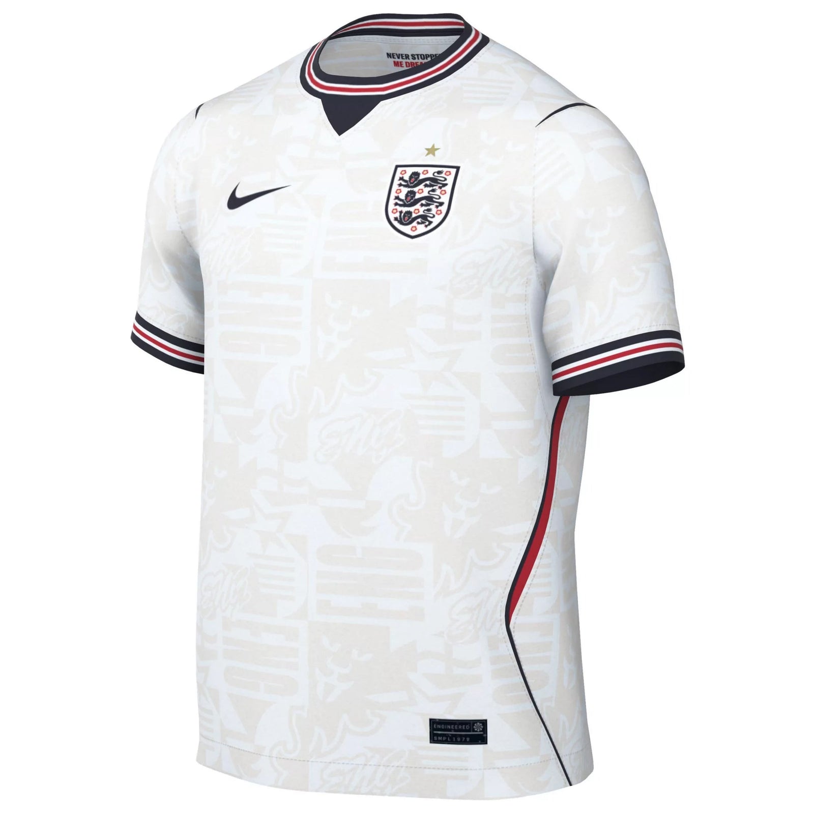 Nike Men's England Home Stadium Jersey 2026 (White/Obsidian) | SoccerWearhouse