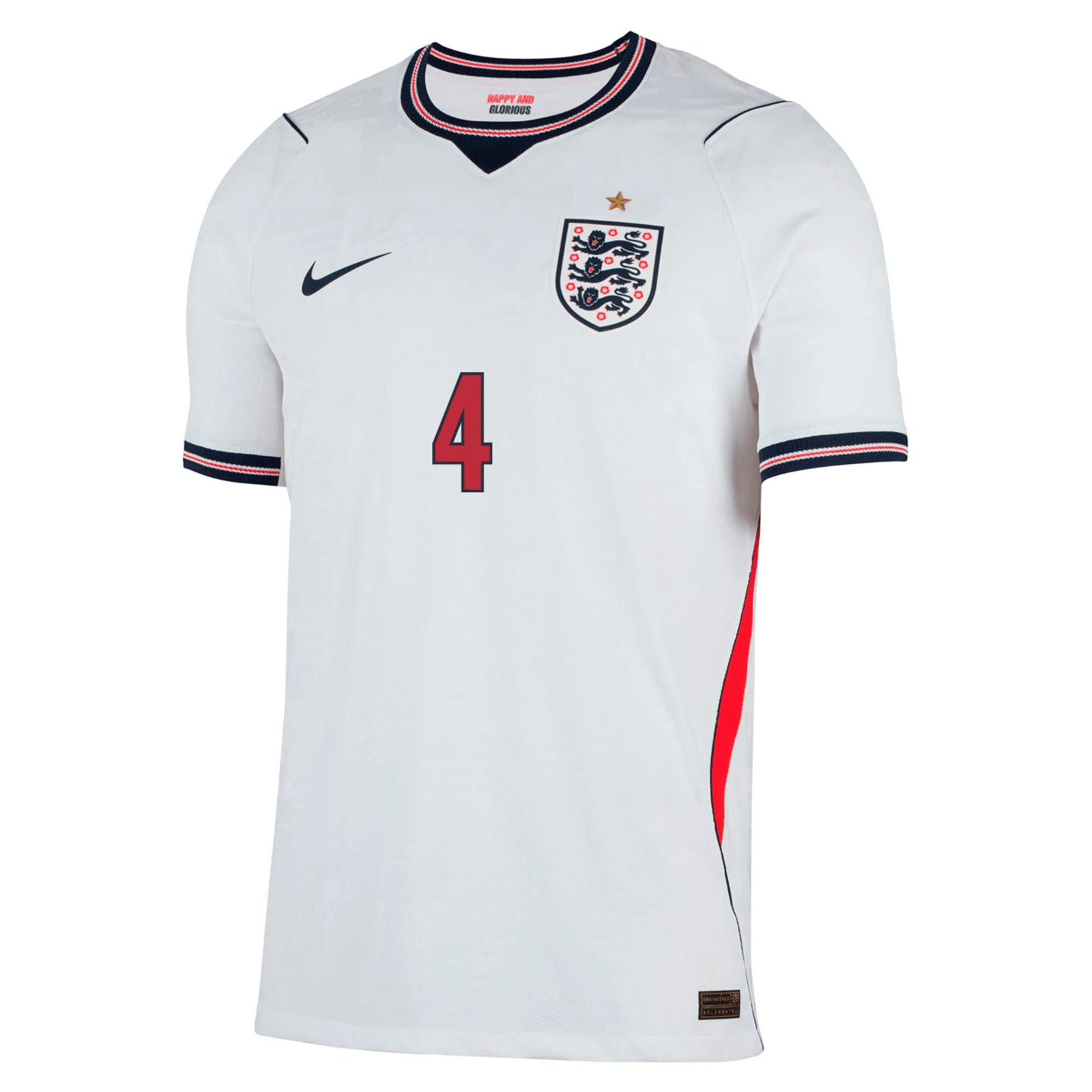 Nike Men's England Match Authentic Declan Rice Home Jersey 2026 (White) | SoccerWearhouse