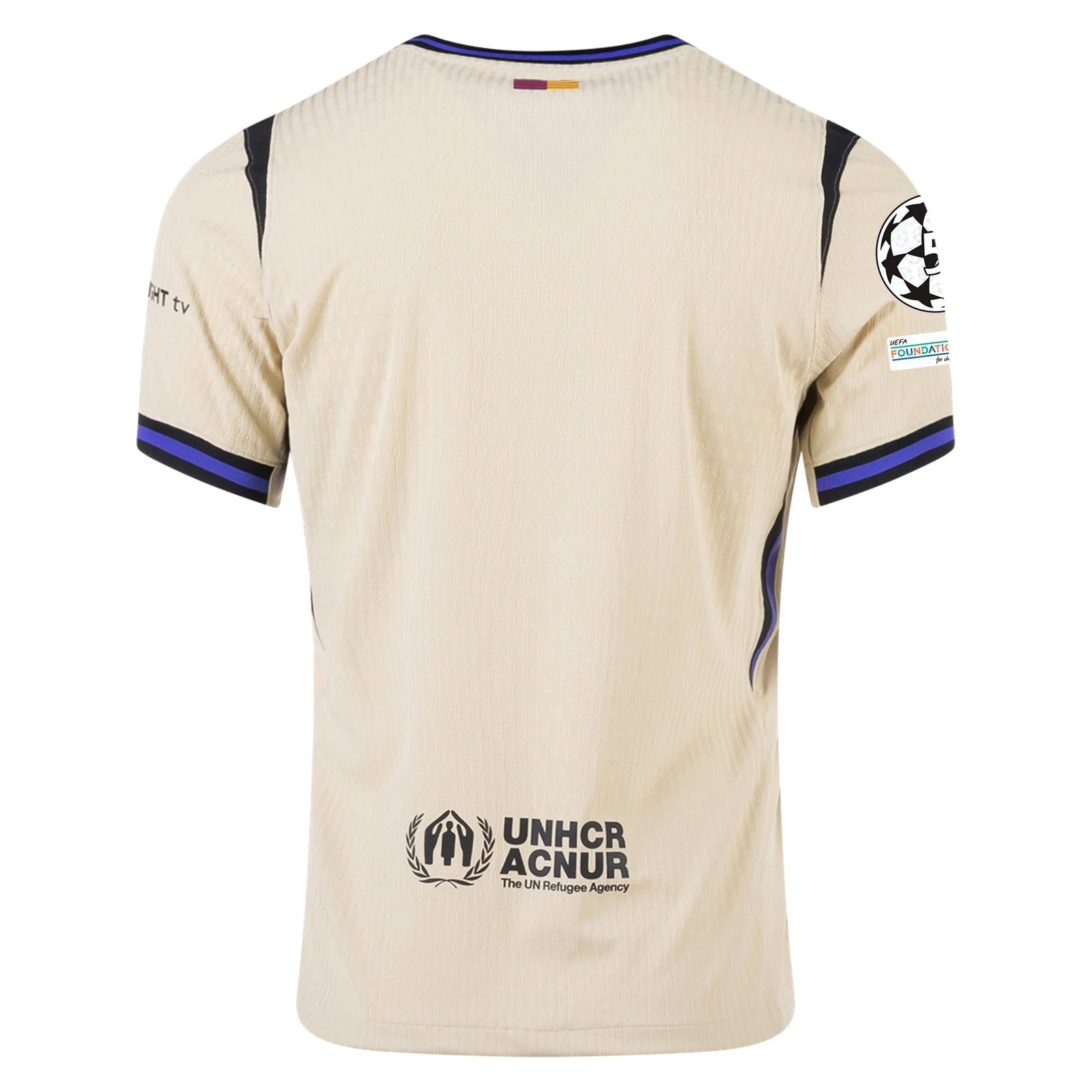 Nike Ronaldinho Men's FC Barcelona Authentic Away Jersey w/ Champions League Patches (Team Gold/Persian Violet/Black) | SoccerWearhouse