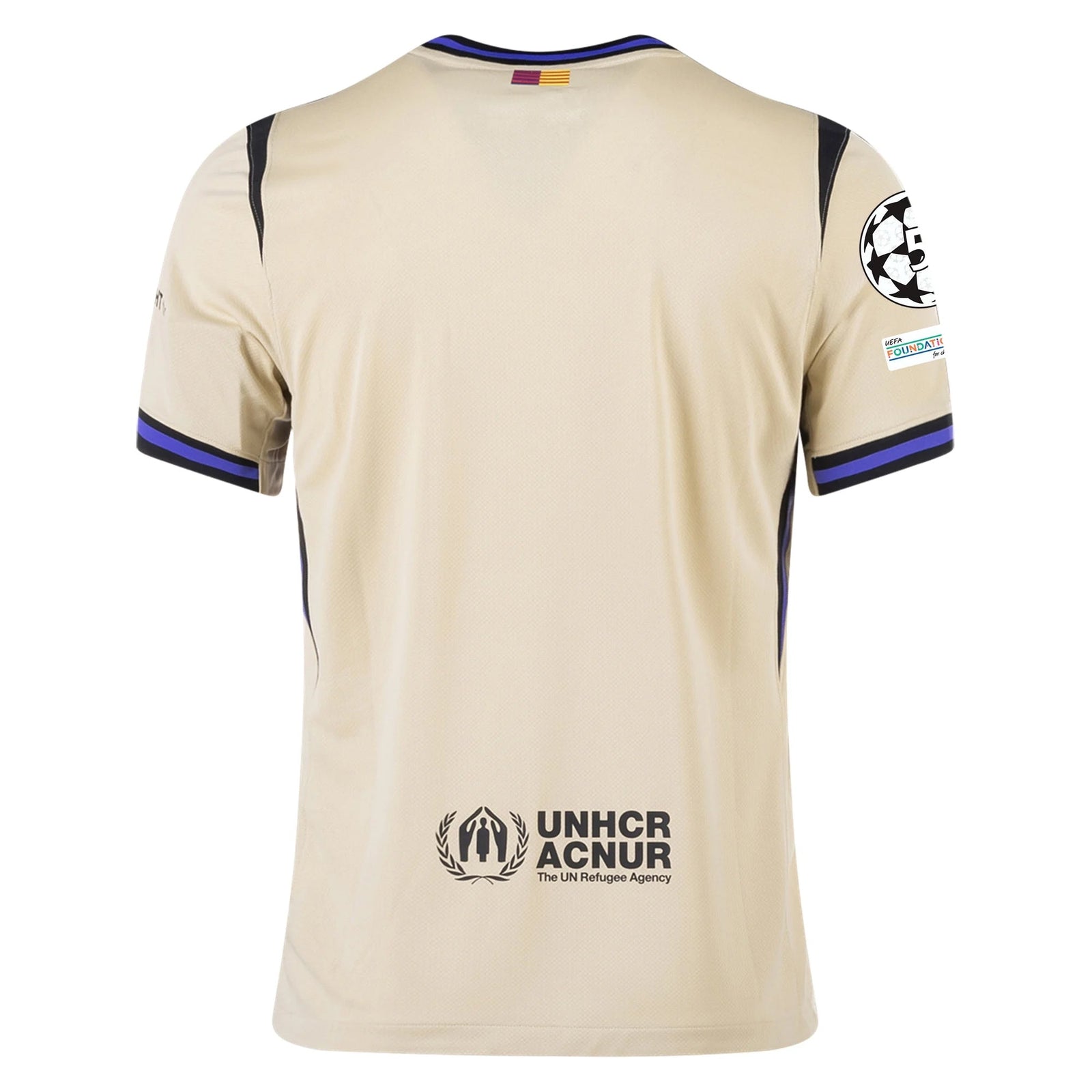 Nike Ronaldinho Men's FC Barcelona Away Jersey 25/26 w/ Champions League Patches (Team Gold/Persion Violet/Black) | SoccerWearhouse