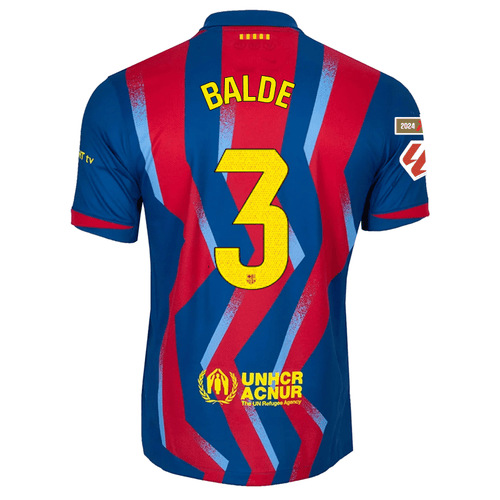 Nike Men's FC Barcelona Balde 4th Jersey 25/26 w/ La Liga Patches (Blue/Red/Yellow) - XL