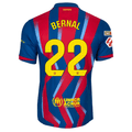 Nike Men's FC Barcelona Bernal 4th Jersey 25/26 w/ La Liga Patches (Blue/Red/Yellow)