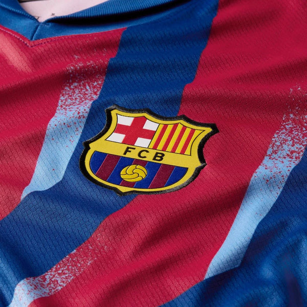 Nike Men's FC Barcelona 4th Jersey 25/26 (Blue/Red/Yellow)