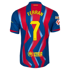 Nike Men's FC Barcelona Ferran 4th Jersey 25/26 w/ La Liga Patches (Bl