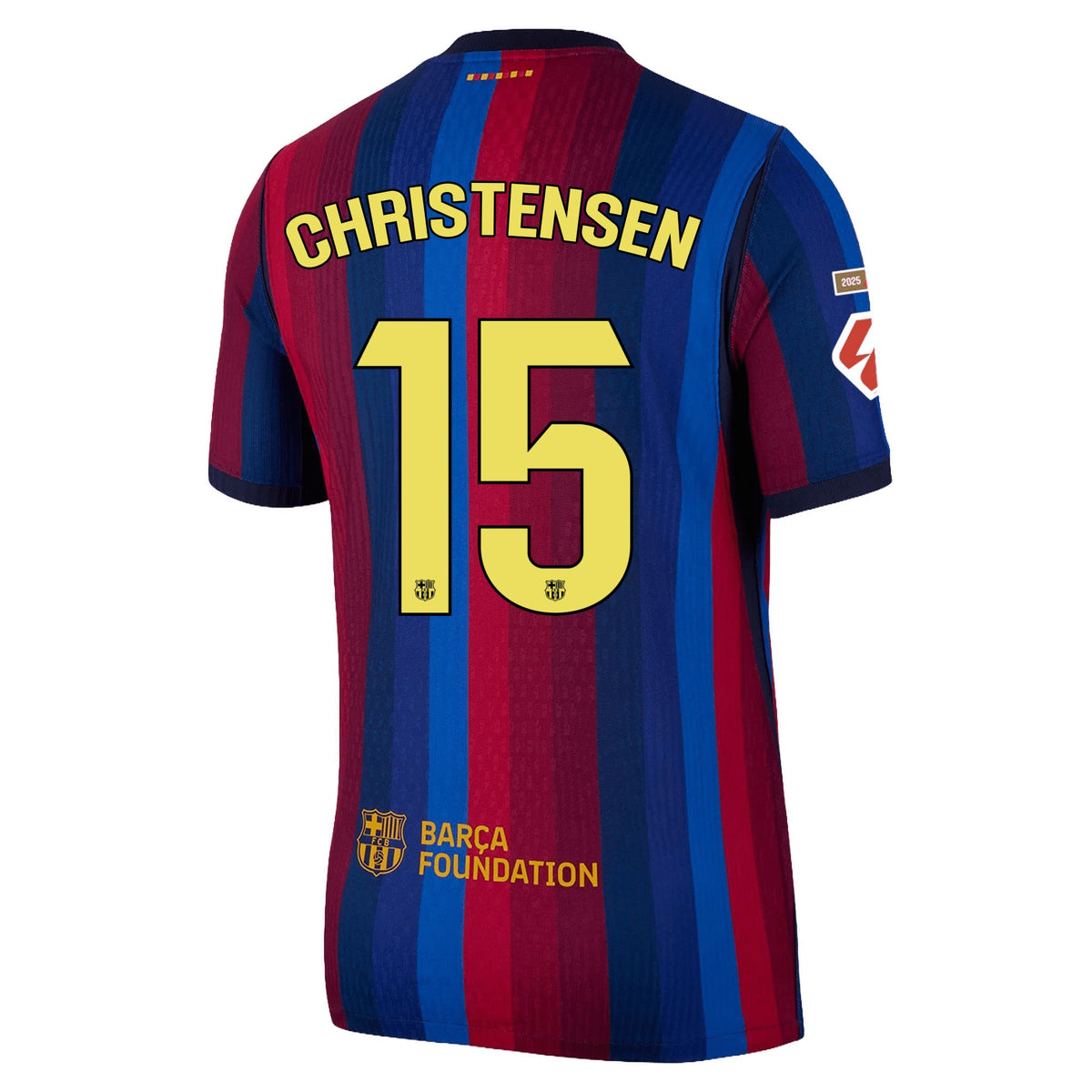 Nike Mens FC Barcelona Match Authentic Andreas Christensen Home Jersey w/ La Liga Patches 26/27 (Deep Garnet/Void Blue) | SoccerWearhouse
