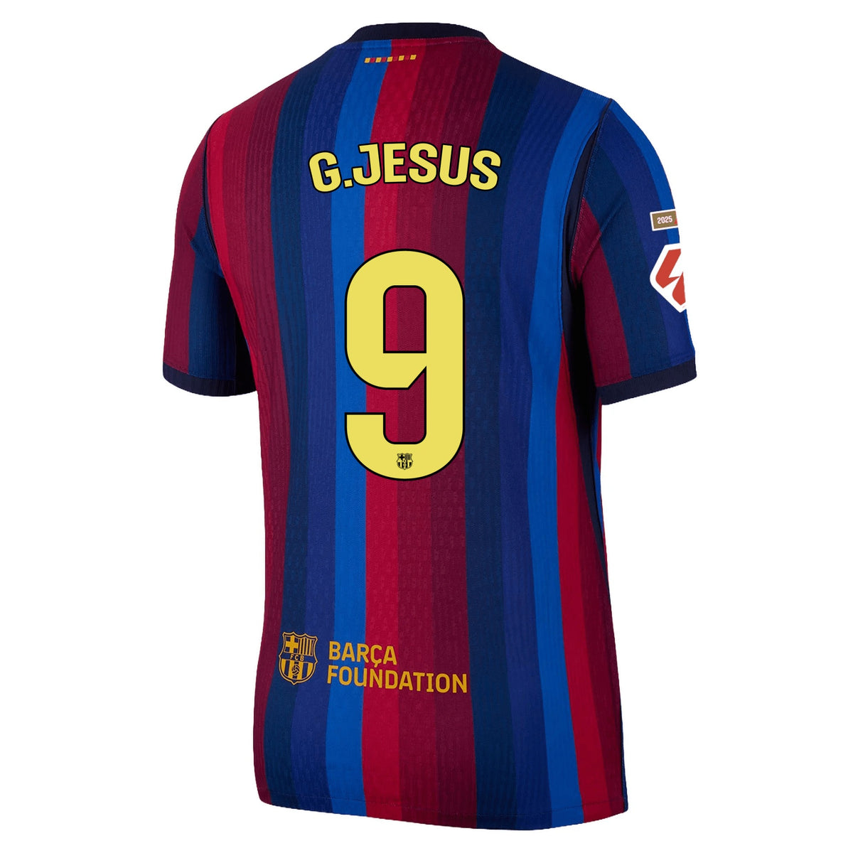Nike Mens FC Barcelona Match Authentic Gabriel Jesus Home Jersey w/ La Liga Patches 26/27 (Deep Garnet/Void Blue) | SoccerWearhouse
