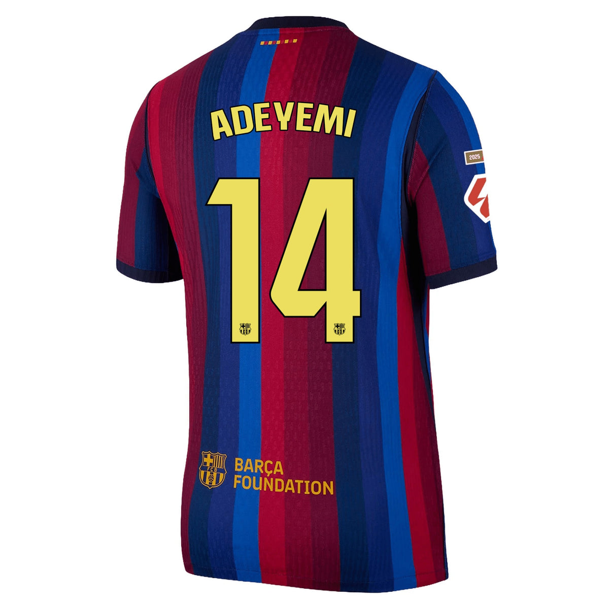Nike Mens FC Barcelona Match Authentic Karim Adeyemi Home Jersey w/ La Liga Patches 26/27 (Deep Garnet/Void Blue) | SoccerWearhouse