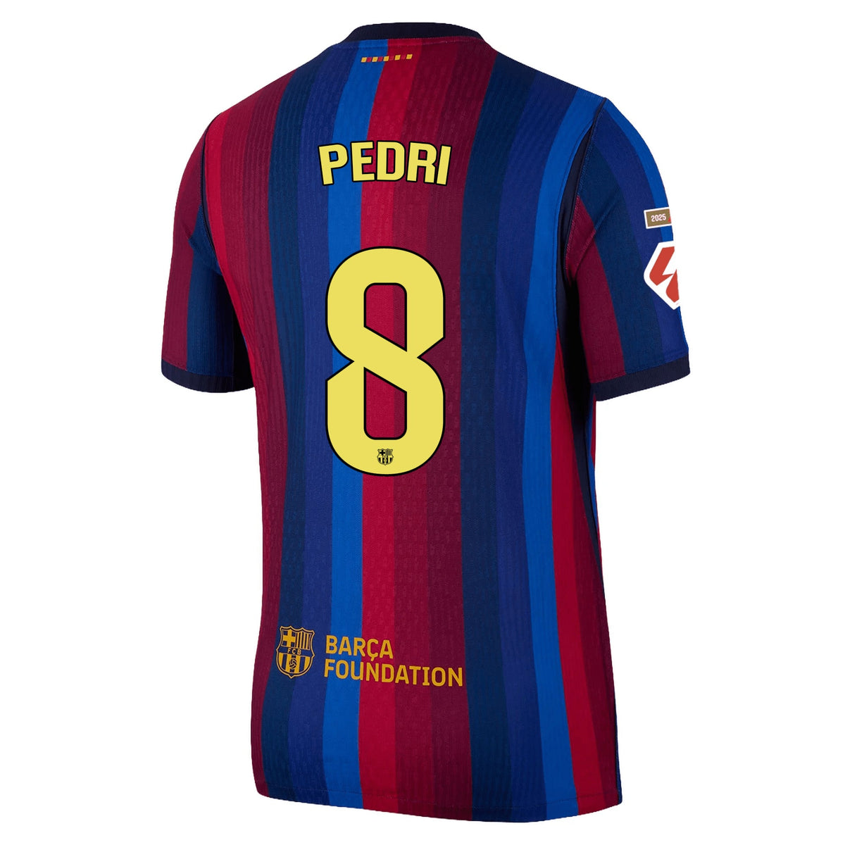 Nike Mens FC Barcelona Match Authentic Pedro González López Home Jersey w/ La Liga Patches 26/27 (Deep Garnet/Void Blue) | SoccerWearhouse