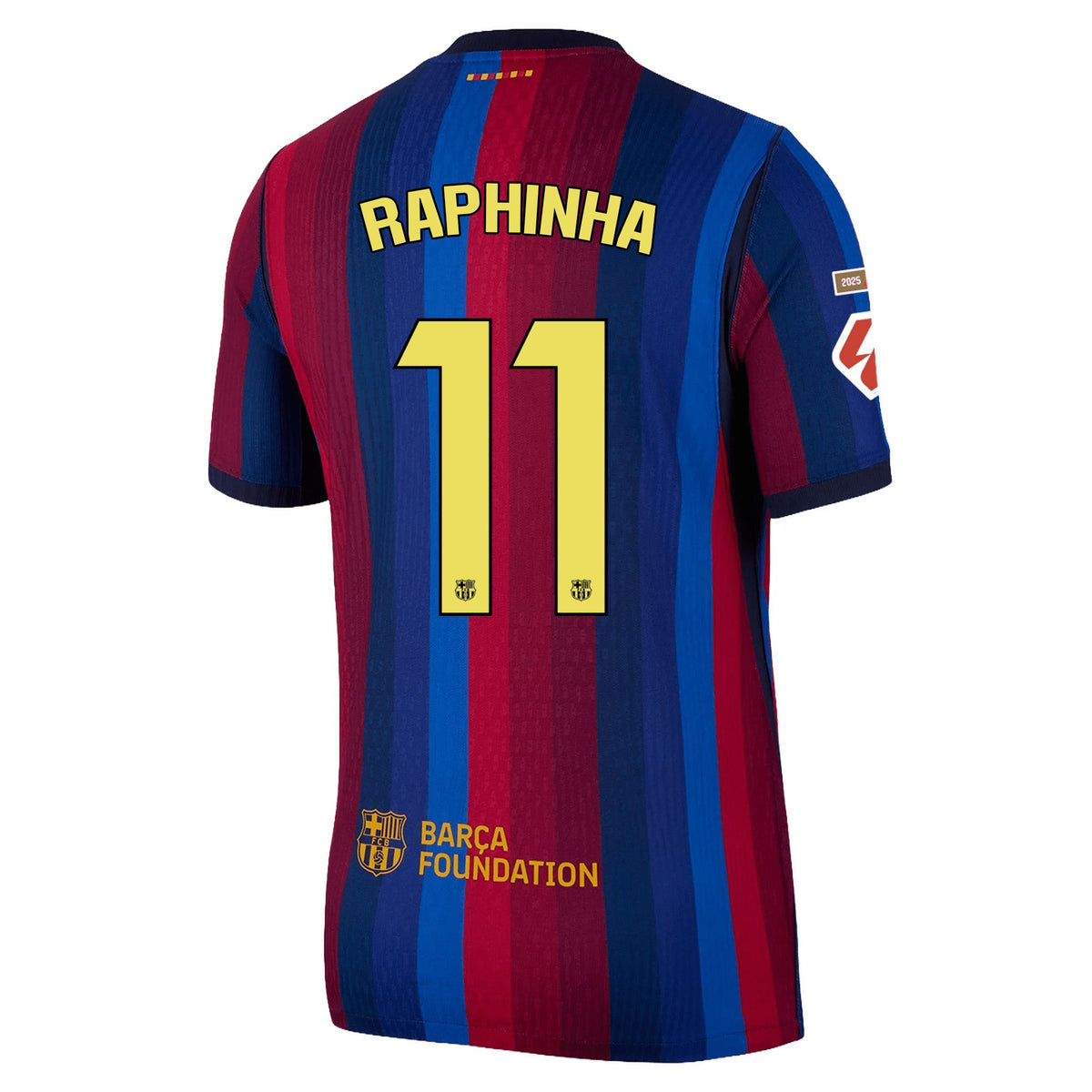 Nike Mens FC Barcelona Match Authentic Raphinha Home Jersey w/ La Liga Patches 26/27 (Deep Garnet/Void Blue) | SoccerWearhouse