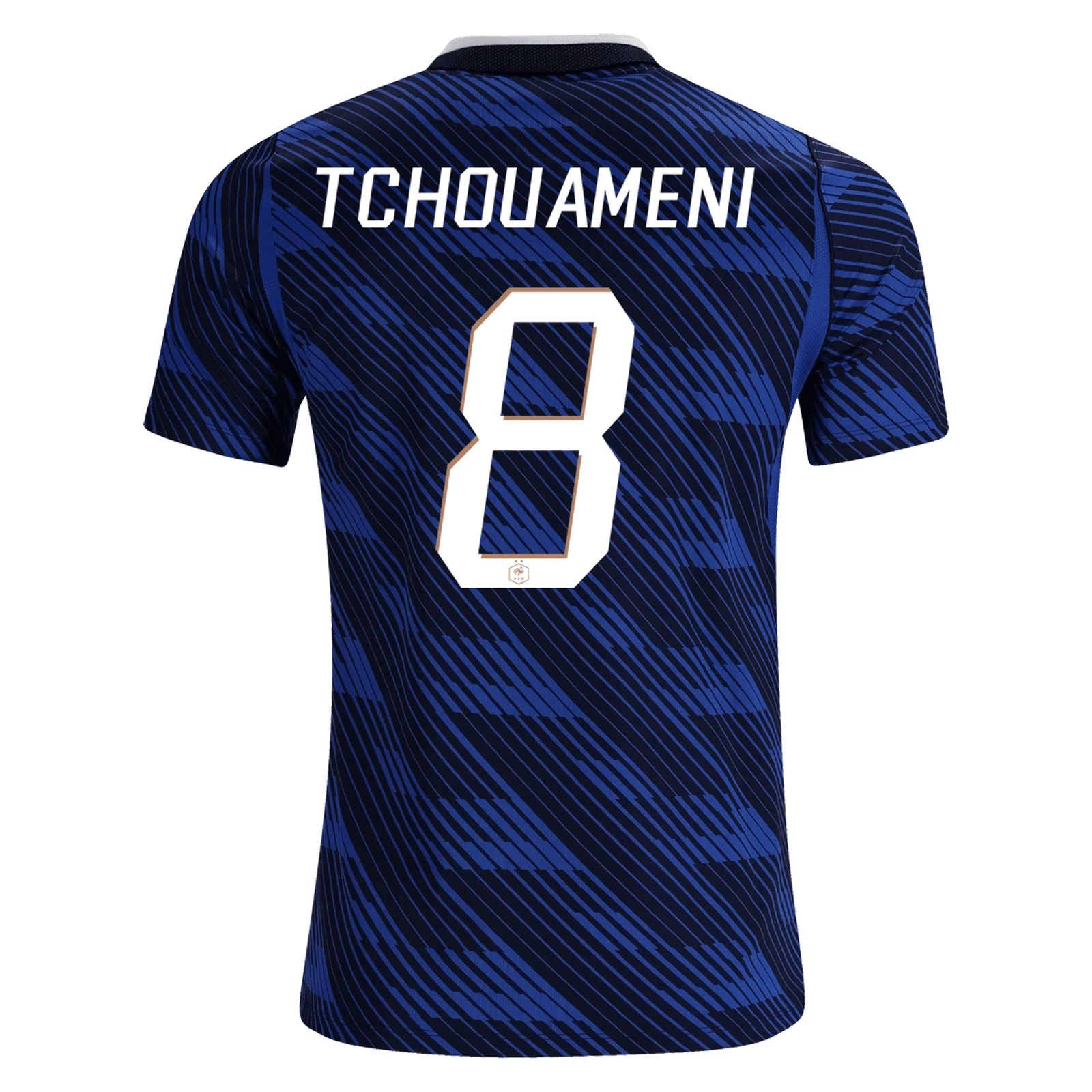 Nike Men's France Aurélien Tchouaméni Home Stadium Jersey 2026 (Game Royal/Metallic Copper) | SoccerWearhouse