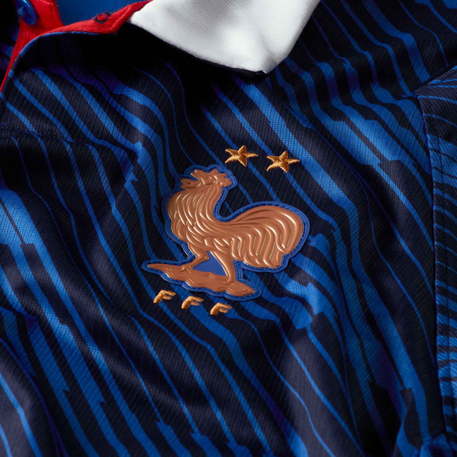 Nike Men's France Kylian Mbappe Home Stadium Jersey 2026 (Game Royal/Metallic Copper) | SoccerWearhouse