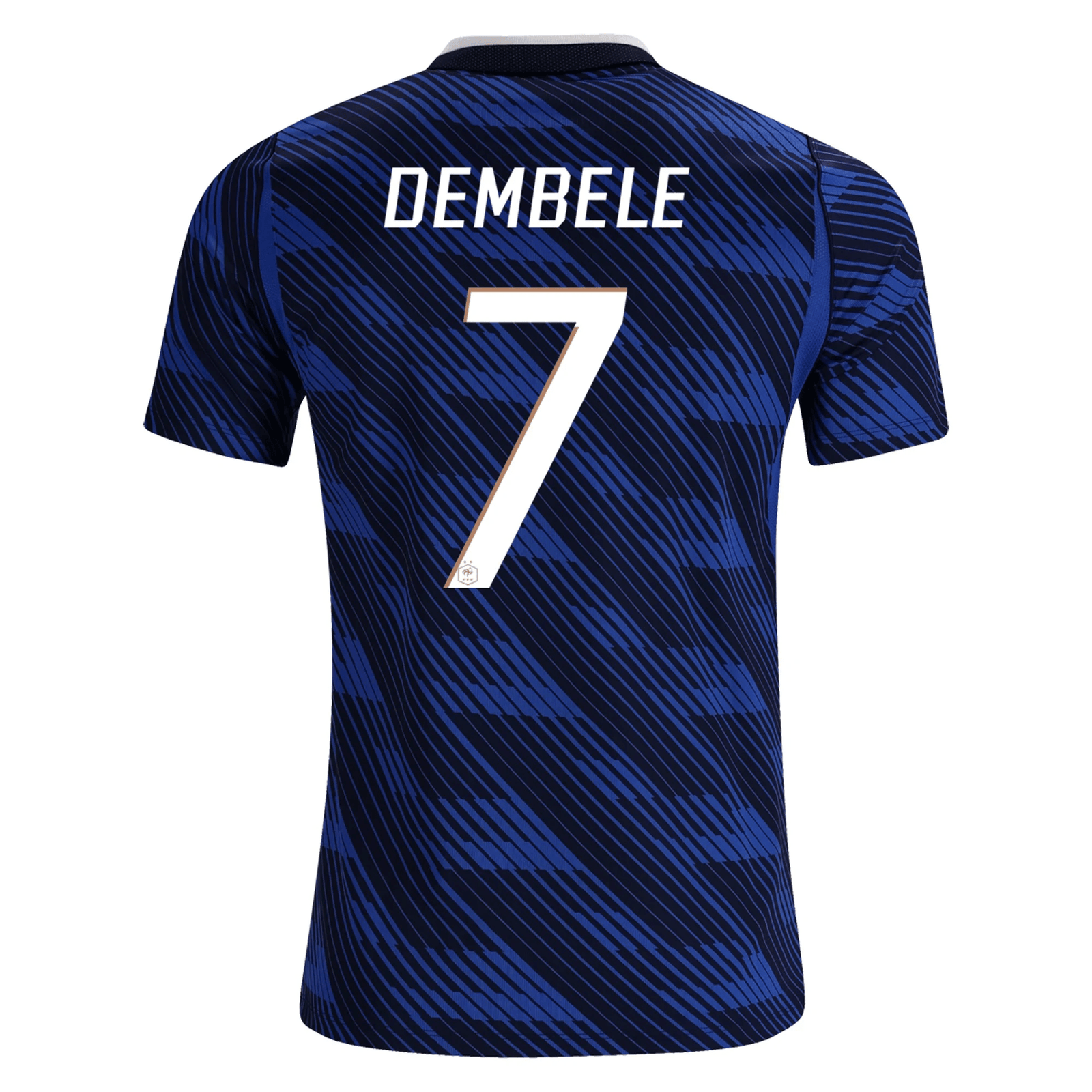 Nike Men's France Ousmane Dembele Home Stadium Jersey 2026 (Game Royal/Metallic Copper) | SoccerWearhouse