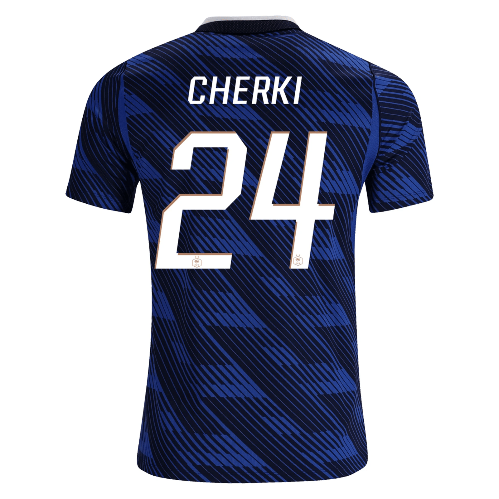 Nike Men's France Rayan Cherki Home Stadium Jersey 2026 (Game Royal/Metallic Copper) | SoccerWearhouse