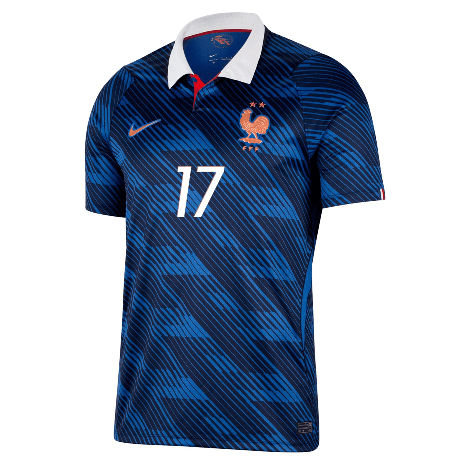 Nike Men's France William Saliba Home Stadium Jersey 2026 (Game Royal/Metallic Copper) | SoccerWearhouse