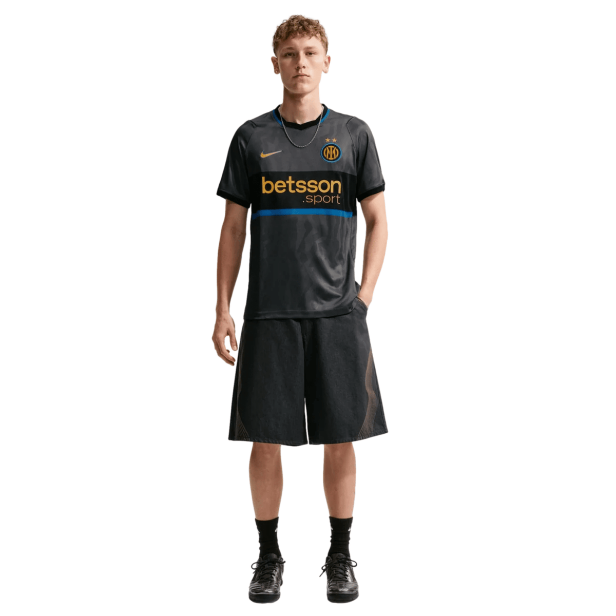 Nike Mens Inter Milan Third Jersey 26/27 (Grey/Black) | SoccerWearhouse