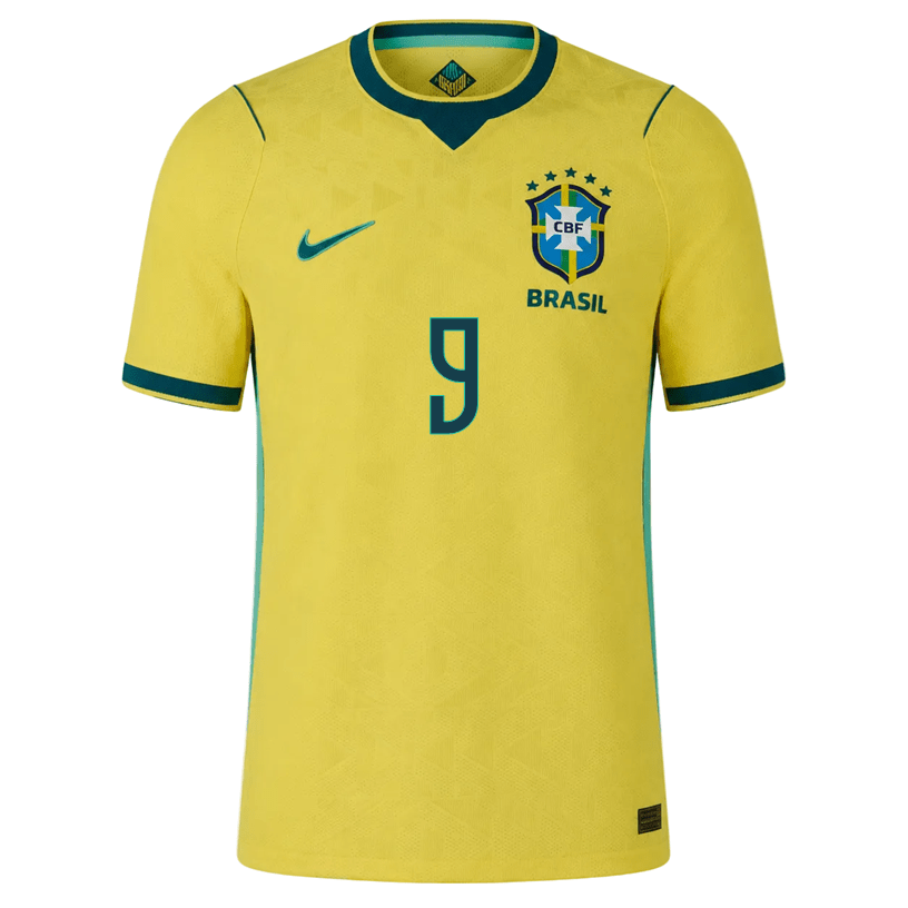 Nike Men's Brazil Joao Pedro Match Authentic Home Jersey 2026 (Yellow/ Nike Men's Brazil Joao Pedro Match Authentic Home Jersey 2026 (Yellow/