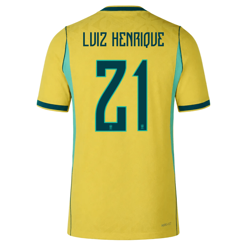 Nike Men's Luiz Henrique Match Authentic Home Jersey 2026 (Yellow/Teal) | SoccerWearhouse