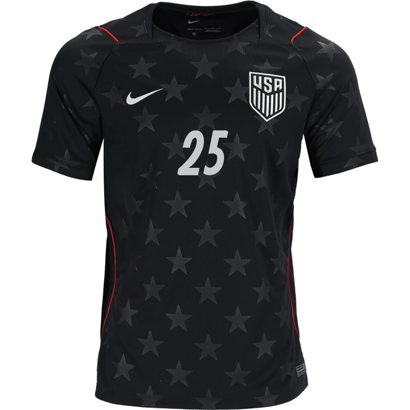 Nike Mens Luna United States Away Stadium Jersey 2026 (Dark Obsidian/Pure Platinum) | SoccerWearhouse