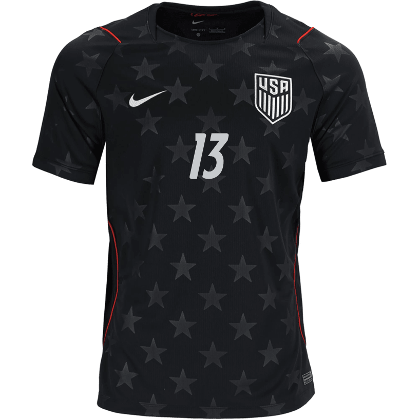 Nike Mens M. Robinson United States Away Stadium Jersey 2026 (Dark Obsidian/Pure Platinum) | SoccerWearhouse