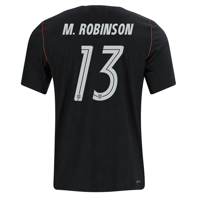 Nike Mens M. Robinson United States Away Stadium Jersey 2026 (Dark Obsidian/Pure Platinum) | SoccerWearhouse